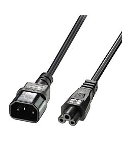 Lindy 1m C5 to C14 Mains Cable, lead free 30340