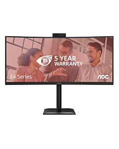 AOC CU34E4CW/75 computer monitor 86.4 cm (34") 3440 x 1440 pixels Black CU34E4CW