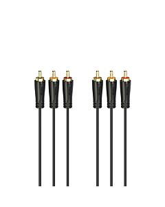 Hama 00205150 audio cable 1.5 m 3 x RCA Black 205150
