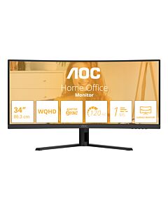 AOC B3 CU34B3E computer monitor 86.4 cm (34") 3440 x 1440 pixels Wide Quad HD LED Black CU34B3E