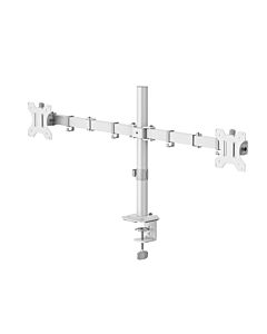 Hama Monitor Mount, 2 Monitors, Height-adjustable, Swivel/Tilt, 13" - 35", White 220904