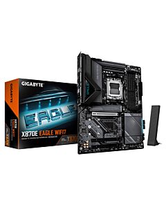 GIGABYTE X870E EAGLE WIFI7 Motherboard - Supports AMD Ryzen 9000 CPUs, 16+2+2 Phases Digital VRM, up to 8200Hz DDR5 (OC), 1xPCIe 5.0 + 3xPCIe 4.0, Wi-Fi 7, 5GbE LAN, USB 4 X870E EAGLE WIFI7