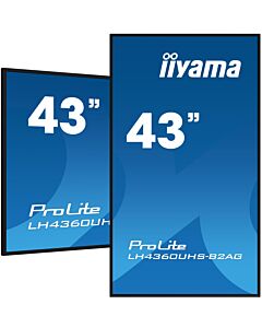 iiyama LH4360UHS-B2AG Signage Display Digital A-board 108 cm (42.5") LED Wi-Fi 500 cd/m² 4K Ultra HD Black Built-in processor Android 11 24/7 GB2795HSU-B1
