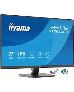 iiyama ProLite X2793QSU-B1 computer monitor 68.6 cm (27") 2560 x 1440 pixels Quad HD LED Black X2793QSU-B1