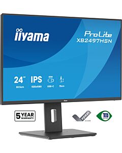 iiyama ProLite XB2497HSN-B1 computer monitor 60.5 cm (23.8") 1920 x 1080 pixels Full HD LED Black XB2497HSN-B1