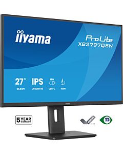 iiyama ProLite XB2797QSN-B1 computer monitor 68.6 cm (27") 2560 x 1440 pixels Quad HD LCD Black XB2797QSN-B1
