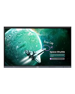 BenQ RE7505E interactive whiteboard 190.5 cm (75") 3840 x 2160 pixels Touchscreen Black USB 9H.FCSTK.DE2