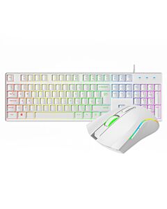 VIDA REBEL 2IN1 WHITE USB DESK KIT keyboard Mouse included Gaming QWERTY UK English REBEL2IN1-WHT