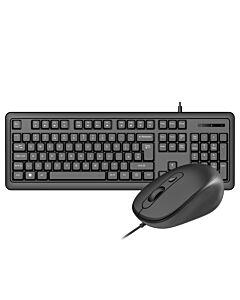 VIDA CORPORATE 2IN1 USB KBOARD MOUSE keyboard Mouse included Home/Office QWERTY UK English Black CORPORATE2IN1