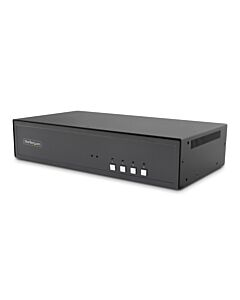 StarTech.com Secure 4-Port Dual-Monitor KVM Switch, HDMI or DisplayPort, 4K 60Hz, NIAP 4.0 Desktop KVM, Metal Housing, CAC Port, Made in the USA CK4-HP204C