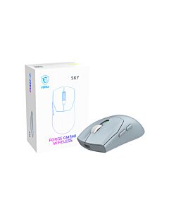 MSI Forge Gm340 Wireless Sky mouse Gaming Ambidextrous RF Wireless + Bluetooth Optical 12000 DPI 4711377425506