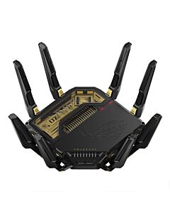 ASUS ROG Rapture GT-BE98 wireless router 10 Gigabit Ethernet Quad-band (2.4 GHz / 5 GHz-1 / 5 GHz-2 / 6 GHz) Black 90IG08F0-MO9A3V