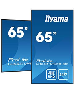 iiyama LH6541UHS-B1AG Signage Display 163.8 cm (64.5") LCD 500 cd/m² 4K Ultra HD Black 24/7 LH6541UHS-B1AG