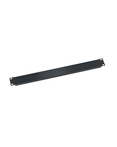 Middle Atlantic 1 RU Flanged Blank Rack Panel, Black Brushed and Anodized Aluminum BL1