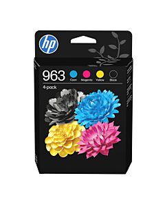 HP 963 4-pack Black/Cyan/Magenta/Yellow Original Ink Cartridges 6ZC70AE#LS1