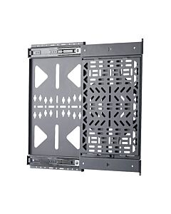 StarTech.com Slide-Out AV Component Storage Panel, Cable Box and Accessories Mounting, 22lb (10kg) Max, Behind-TV Media Wall Mount, Sliding Design for Easy Access 1S-AV-WALL-MOUNT
