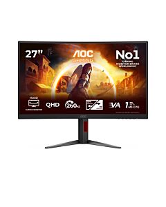 AOC G4 CQ27G4Z2P computer monitor 68.6 cm (27") 2560 x 1440 pixels Quad HD LCD Black, Red CQ27G4Z2