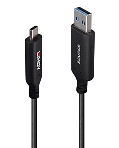 Lindy 50m USB 3.2 Gen 1 Type A to C Fibre Optic Hybrid Cable 43397