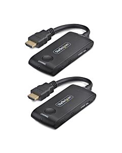 StarTech.com Wireless HDMI Extender for Meeting Rooms and Huddle Spaces, 4K 60Hz, 65ft Range, USB Powered, Plug-and-Play Transmitter and Receiver Kit 4KHDMI-WIRELESS-65FT