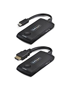 StarTech.com Wireless USB-C to HDMI Extender for Meeting Rooms and Huddle Spaces, 4K 60Hz, 65ft Range, USB Powered, Plug-and-Play Transmitter and Receiver Kit 4KUSBC-WIRELESS-65FT