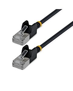 StarTech.com 80cm Black Ultra Slim Cat6A Ethernet Cable, Snagless, FTP, Pure Bare Copper Wire, 34AWG Slim RJ45 Network Patch Cord, Individually Tested N6APATSTP34BKS80CM