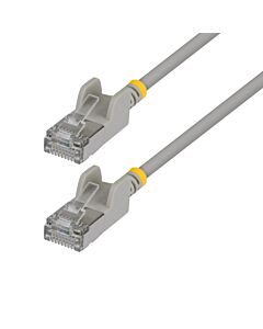 StarTech.com 2m Gray Ultra Slim Cat6A Ethernet Cable, Snagless, FTP, Pure Bare Copper Wire, 34AWG Slim RJ45 Network Patch Cord, Individually Tested N6APATSTP34GRS2M