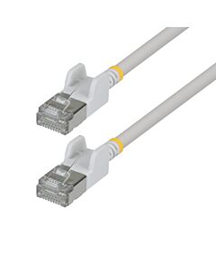 StarTech.com 30cm White Ultra Slim Cat6A Ethernet Cable, Snagless, FTP, Pure Bare Copper Wire, 34AWG Slim RJ45 Network Patch Cord, Individually Tested N6APATSTP34WHS30CM