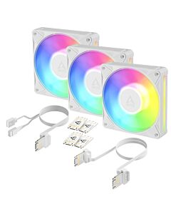 ARCTIC BioniX P12 A-RGB (White) – 3 Pack 120 mm PWM Fan with Daisy Chain ACFAN00338A