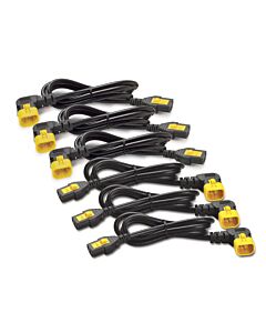 APC Power Cord Kit (6 ea), Locking, C13 to C14 (90 Degree), 1.2m AP8704R-WW