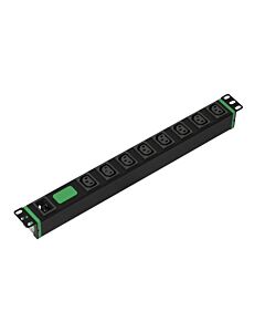 APC Easy Rack PDU, Basic, Horizontal, 1 Phase, 3.7kW, 230V, 16A, 8 x C13 outlets, IEC60320 C20 inlet SEP6116G
