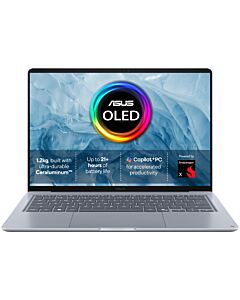 ASUS Zenbook 14 UX3480QA-U1090W Copilot+ PC Snapdragon X1-26-100 Laptop 35.6 cm (14") WUXGA 16 GB LPDDR5x-SDRAM 256 GB SSD Wi-Fi 6E (802.11ax) Windows 11 Home Blue UX3480KA-U1004W