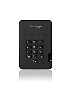 iStorage diskAshur² HDD 500GB Black | Secure Portable Hard Drive |AES-XTS 256-bit Hardware Encryption | PIN protected | OS & Platform Independent | TAA Compliant |Brute force  defence | Dust/Water Resistant IS-DA2-256-500-B
