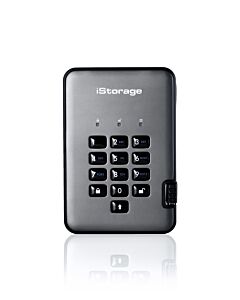 iStorage diskAshur PRO² HDD 2TB | Secure Portable Hard Drive |FIPS 140-2 Level 3  | AES-XTS 256-bit Hardware Encryption | PIN protected | OS & Platform Independent |GDPR, TAA Compliant|Brute force  defence | Dust/Water Resistant IS-DAP2-256-2000-C-X
