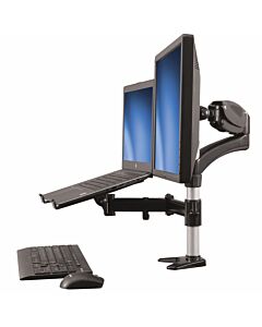 StarTech.com Desk-Mount Monitor Arm with Laptop Stand - Full Motion - Articulating