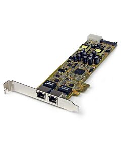 StarTech.com Dual Port PCI Express Gigabit Ethernet PCIe Network Card Adapter - PoE/PSE
