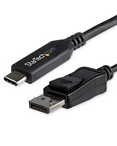 StarTech.com 6ft/1.8m USB C to DisplayPort 1.4 Cable - 4K/5K/8K USB Type-C to DP 1.4 Alt e Video Adapter Converter - HBR3/HDR/DSC - 8K 60Hz DP Monitor Cable for USB-C/Thunderbolt 3 CDP2DP146B