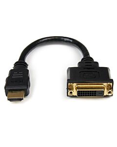 StarTech.com 8in HDMI to DVI-D Video Cable Adapter - HDMI Male to DVI Female