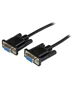 StarTech.com 1m Black DB9 RS232 Serial Null Modem Cable F/F