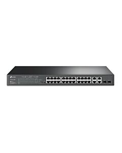 TP-Link JetStream TL-SL2428P network switch Managed L2 Fast Ethernet (10/100) Power over Ethernet (PoE) 1U Black SL2428P
