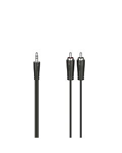 Hama 00205110 audio cable 1.5 m 3.5mm 2 x RCA Black