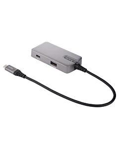 StarTech.com USB C Multiport Adapter - USB-C to 4K 60Hz HDMI 2.0, 100W Power Delivery Pass-through - 3-Port 10Gbps USB Hub - Portable USB Type-C Mini Docking Station - 10" (25cm) Cable