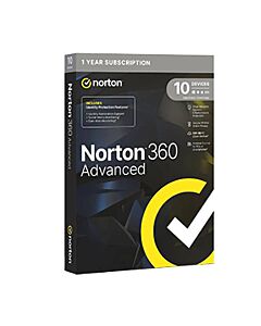 Norton 360 Advanced Antivirus security Commercial 1 license(s) 1 year(s) 21434702
