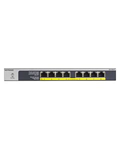 NETGEAR GS108LP Unmanaged Gigabit Ethernet (10/100/1000) Power over Ethernet (PoE) 1U Black, Grey GS108LP-100EUS