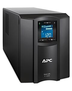 APC Smart-UPS C, Line Interactive, 1000VA, Tower, 230V, 8x IEC C13 outlets, SmartConnect port, USB and Serial communication, AVR, Graphic LCD SMC1000IC