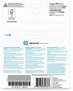 HP Advanced Glossy Photo Paper-25 sht/13 x 18 cm borderless