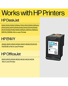 HP 301XL High Yield Black Original Ink Cartridge
