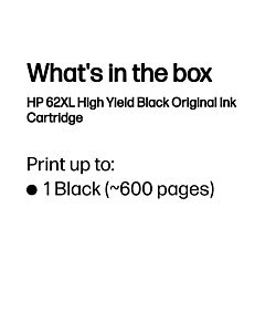 HP 62XL High Yield Black Original Ink Cartridge
