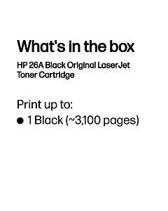 HP 26A Black Original LaserJet Toner Cartridge CF226A