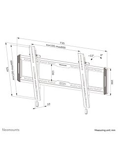 Neomounts WL35-550BL16 TV mount wall 42-86" - tiltable - easy install