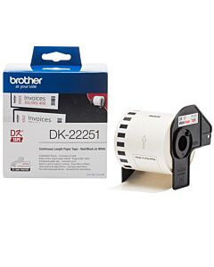 Brother DK-22251 label-making tape Black and red on white